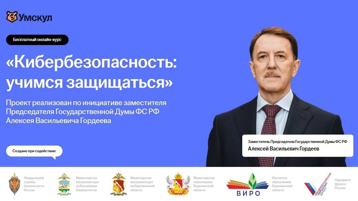 Школьников Воронежской области бесплатно научат основам кибербезопасности 