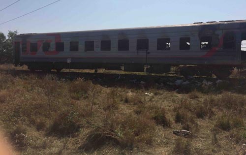 пожар в пассажирском поезде